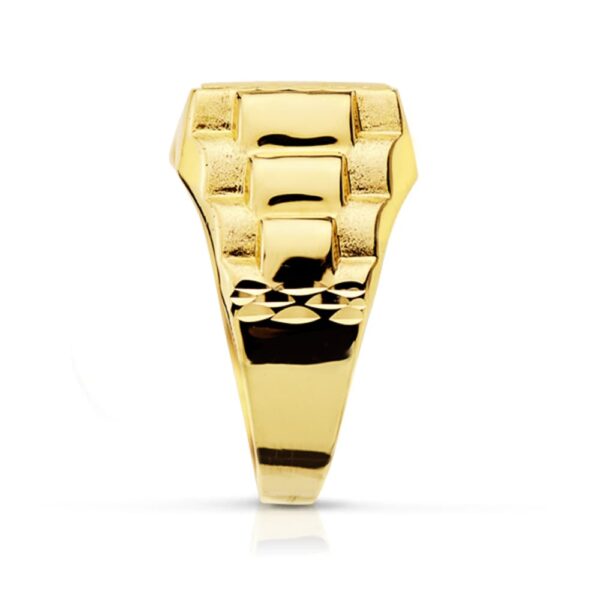18K SELLO CABALLERO ORO AMARILLO ROLEX HUECO 11X11 MM - Imagen 2
