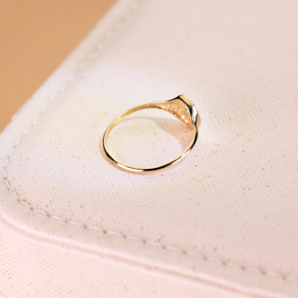 18K SELLO ORO AMARILLO MUJER CABEZA OVAL CON CIRCONITA 9X8 MM - Imagen 3