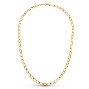 18K CADENA ORO AMARILLO ROMBO HUECA 50CM 5 MM