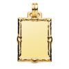 18K PLACA CHAPA LABRADA ORO AMARILLO RECTANGULAR 30X24 MM