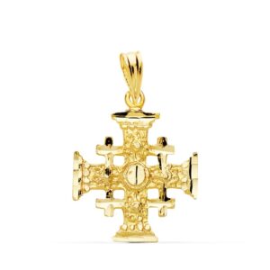 18K CRUZ DE JERUSALEM ORO AMARILLO 21X17 MM