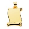 18K PLACA CHAPA COLGANTE PERGAMINO ORO AMARILLO LISO 30X25 MM