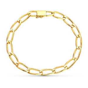 18K PULSERA ORO AMARILLO BILBAO MACIZA 21CMTS 6 MM