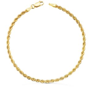 18K PULSERA ORO AMARILLO CORDON SALOMONICO. ANCHO 2,7 MM LARGO 19CM