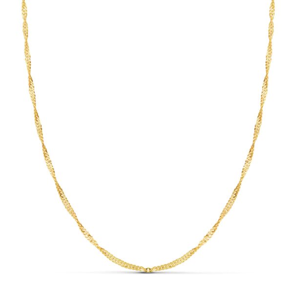 18K CADENA ORO AMARILLO SINGAPUR HUECA 2 MM 50CM
