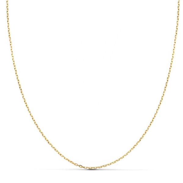 18K CADENA ORO AMARILLO MACIZA FORZADA 45CM 0.06 MM