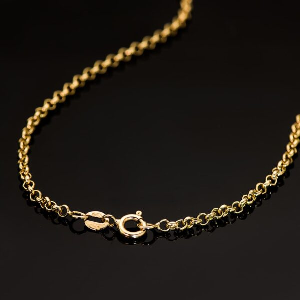 18K CADENA ORO AMARILLO ROLO HUECA ANCHO: 2.5MM LARGO: 50CM CIERRE REASA - Imagen 2