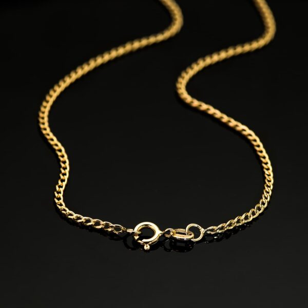 18K CADENA ORO AMARILLO BARBADA HUECA ANCHO: 2MM LARGO: 60CM - Imagen 2