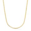18K CADENA ORO AMARILLO BARBADA HUECA ANCHO: 2.5MM LARGO: 60CM