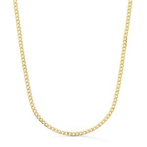 18K CADENA ORO AMARILLO BARBADA HUECA ANCHO: 2.5MM LARGO: 50CM