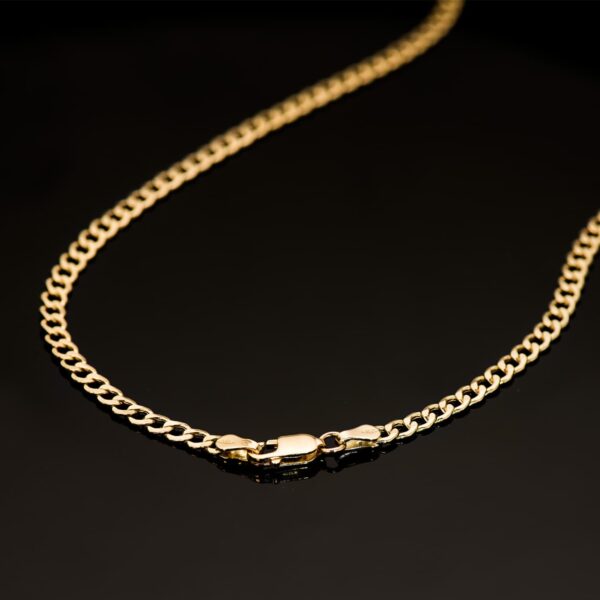 18K CADENA ORO AMARILLO BARBADA HUECA ANCHO: 3,5MM LARGO: 60CM - Imagen 3