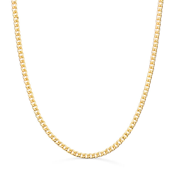 18K CADENA ORO AMARILLO BARBADA HUECA. ANCHO: 2,2 MM. LARGO: 50CM