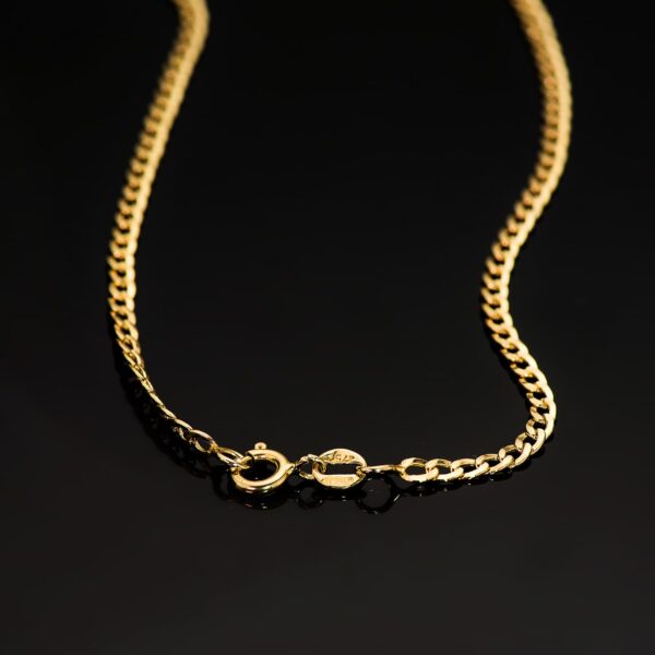 18K CADENA ORO AMARILLO BARBADA HUECA ANCHO: 2,5MM LARGO: 60CM - Imagen 2