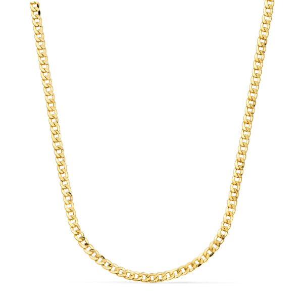 18K CADENA ORO AMARILLO BARBADA HUECA ANCHO: 3,2MM LARGO: 60CM