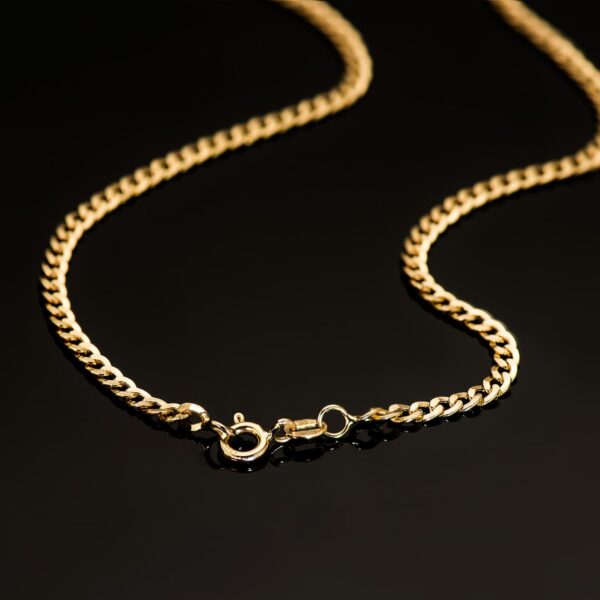 18K CADENA ORO AMARILLO BARBADA HUECA ANCHO: 3,2MM LARGO: 60CM - Imagen 3