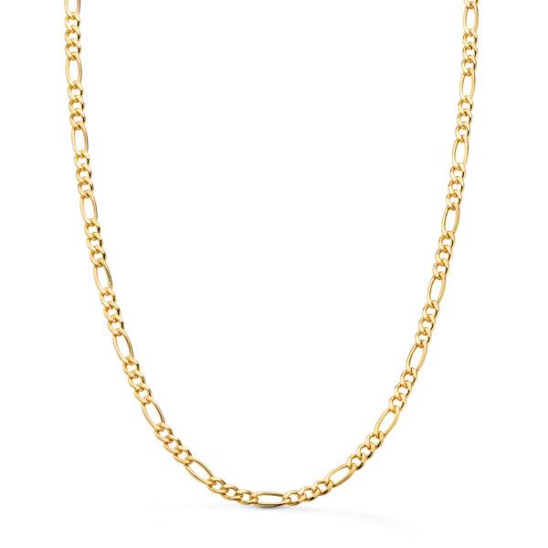 18K CADENA ORO AMARILLO HUECA ESLABON TIPO CARTIER ANCHO 4 MM LARGO 60CM
