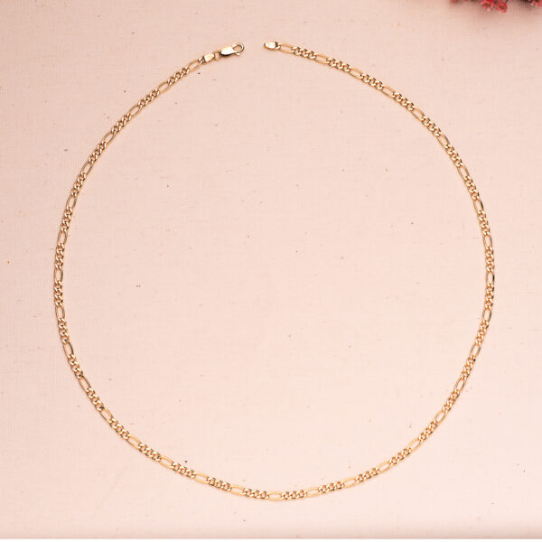18K CADENA ORO AMARILLO HUECA ESLABON TIPO CARTIER ANCHO 4 MM LARGO 60CM - Imagen 2