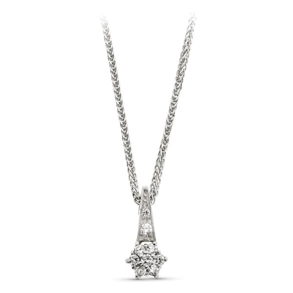 18K COLGANTE ORO BLANCO 9 CIRCONITAS