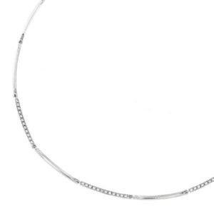18K GARGANTILLA ORO BLANCO 43 CM
