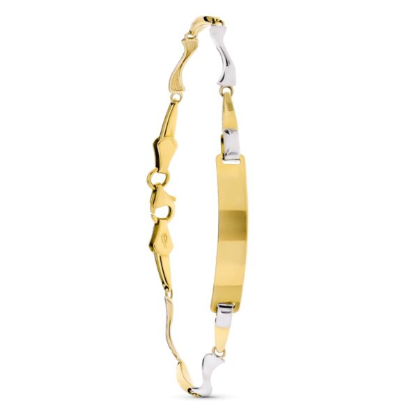 18K ESCLAVA ORO BICOLOR 18.5 CM