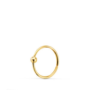 18K PIERCING ORO AMARILLO NARIZ CON BOLA LISA 1,5 MM. DIAMETRO: 8 MM