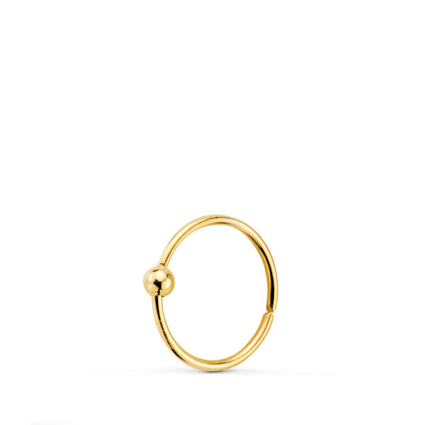 18K PIERCING ORO AMARILLO NARIZ CON BOLA LISA 1,5 MM. DIAMETRO: 8 MM