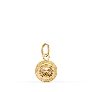 18K MEDALLA ORO AMARILLO MEDUSA GRECA EN BRILLO. MEDIDA: 10 MM