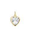 18K COLGANTE ORO AMARILLO CORAZON CIRCONITA 10X10 MM