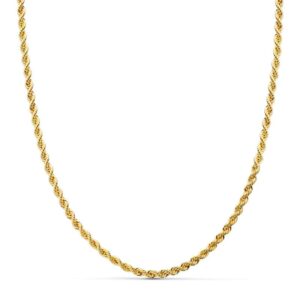 18K CORDON SALOMONICO MACIZO ORO AMARILLO 3 MM 40CM