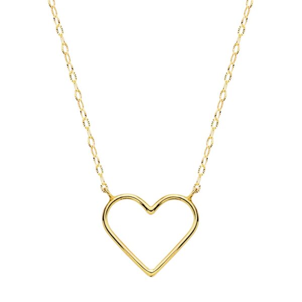 18K GARGANTILLA ORO AMARILLO CORAZONES 16X14 MM 40CM