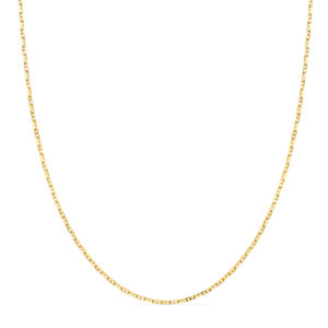 18K CADENA ORO AMARILLO FORZADA ANCLA MACIZA BORDES TALLADOS ANCHO: 1,5 MM. LARGO: 40CM