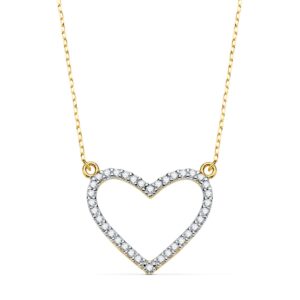 18K COLGANTE BICOLOR CORAZON 18X15 MM CADENA FORZADA 43+2 CM
