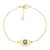 18K PULSERA ORO AMARILLO OJO 15X9 MM PIEDRA BRIOLET 5 MM 19CM