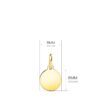 18K PLACA CHAPA DISCO ORO AMARILLO LISO EN BRILLO 8 MM - Imagen 2