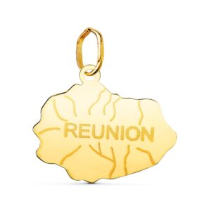 18K COLGANTE ISLA REUNION ORO AMARILLO 15 X 18 MM