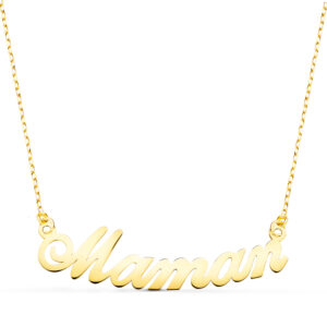 18K GARGANTILLA ORO AMARILLO LETRA MAMAN ANCHO: 34MM CADENA 43 2 CM