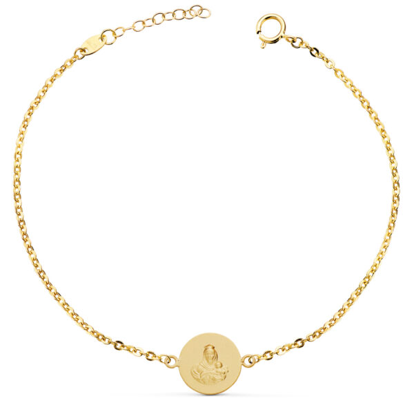18K PULSERA ORO AMARILLO ESCAPULARIO ORO AMARILLO 12 MM. LARGO: 18 2 CM - Imagen 2