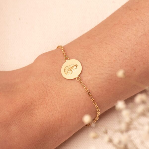 18K PULSERA ORO AMARILLO ESCAPULARIO ORO AMARILLO 12 MM. LARGO: 18 2 CM - Imagen 3
