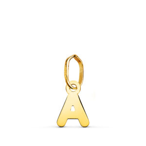18K COLGANTE ORO AMARILLO LETRA " A " BRILLO. 8 X 5.5 MM