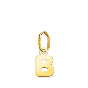 18K COLGANTE ORO AMARILLO LETRA " B " BRILLO. 8.2 X 5 MM