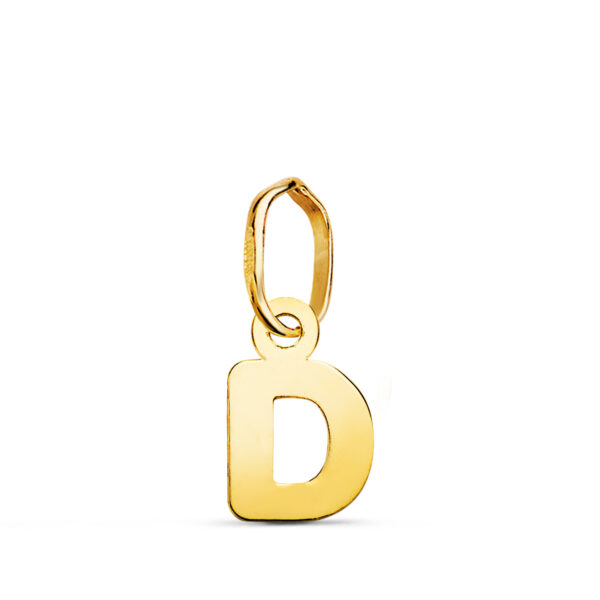 18K COLGANTE ORO AMARILLO LETRA " D " BRILLO. 8 X 5 MM