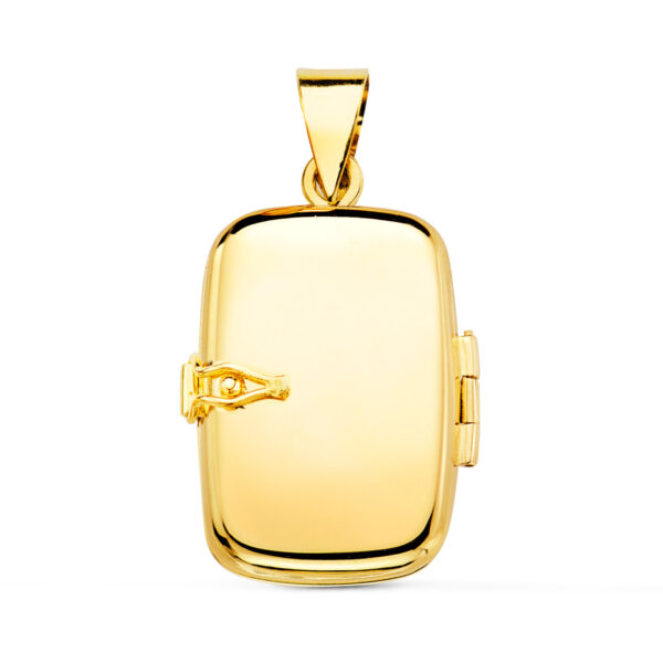 18K COLGANTE ORO AMARILLO PORTAFOTO OVAL LISO 25X20 MM - Imagen 2