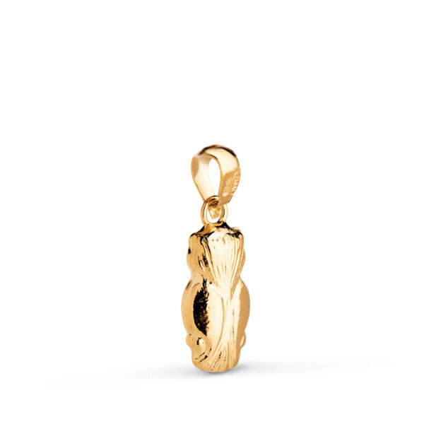 18K COLGANTE ORO AMARILLO BUHO HUECO EN BRILLO. MEDIDA: 14 X 6 MM - Imagen 2