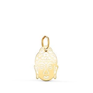 18K COLGANTE ORO AMARILLO CABEZA DE BUDA CALADO. MEDIDA: 16 X 10 MM