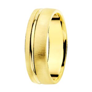 18K ALIANZA ORO AMARILLO MATE Y BRILLO 5,5 MM
