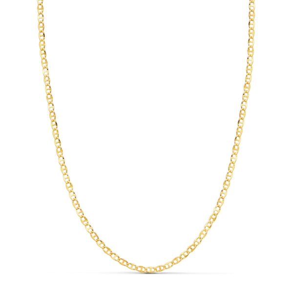 18K CADENA ORO AMARILLO ANCLA HUECA TALLADA LARGO 45CM ANCHO 2 MM