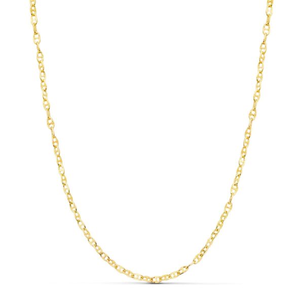 18K CADENA ORO AMARILLO ANCLA HUECA LARGO 45CM ANCHO 2 MM