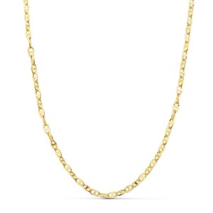 18K CADENA ORO AMARILLO ANCLA HUECA LARGO 50CM ANCHO 2.5 MM