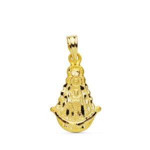 18K MEDALLA ORO AMARILLO VIRGEN DEL ROCIO SILUETA 20X15 MM