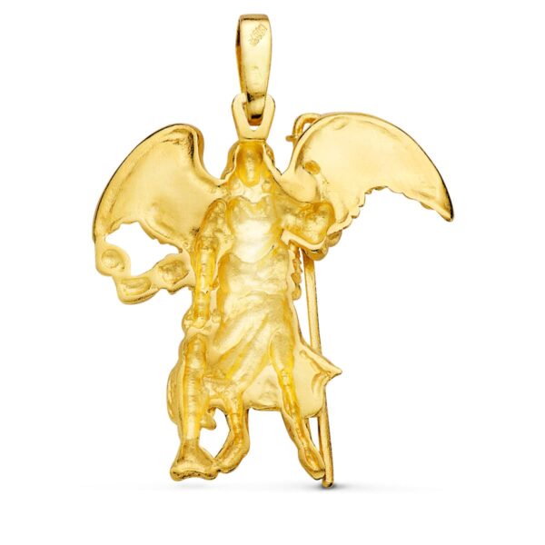 18K MEDALLA ORO AMARILLO SAN RAFAEL SILUETA 33X29 MM - Imagen 2